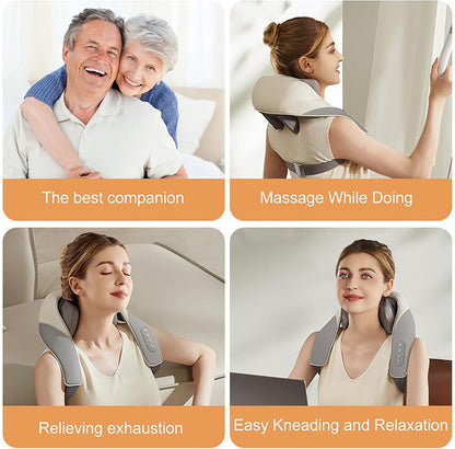 3d Kneeding Massage (Pillow for Neck, Traps, Back and Leg Pain Relief)