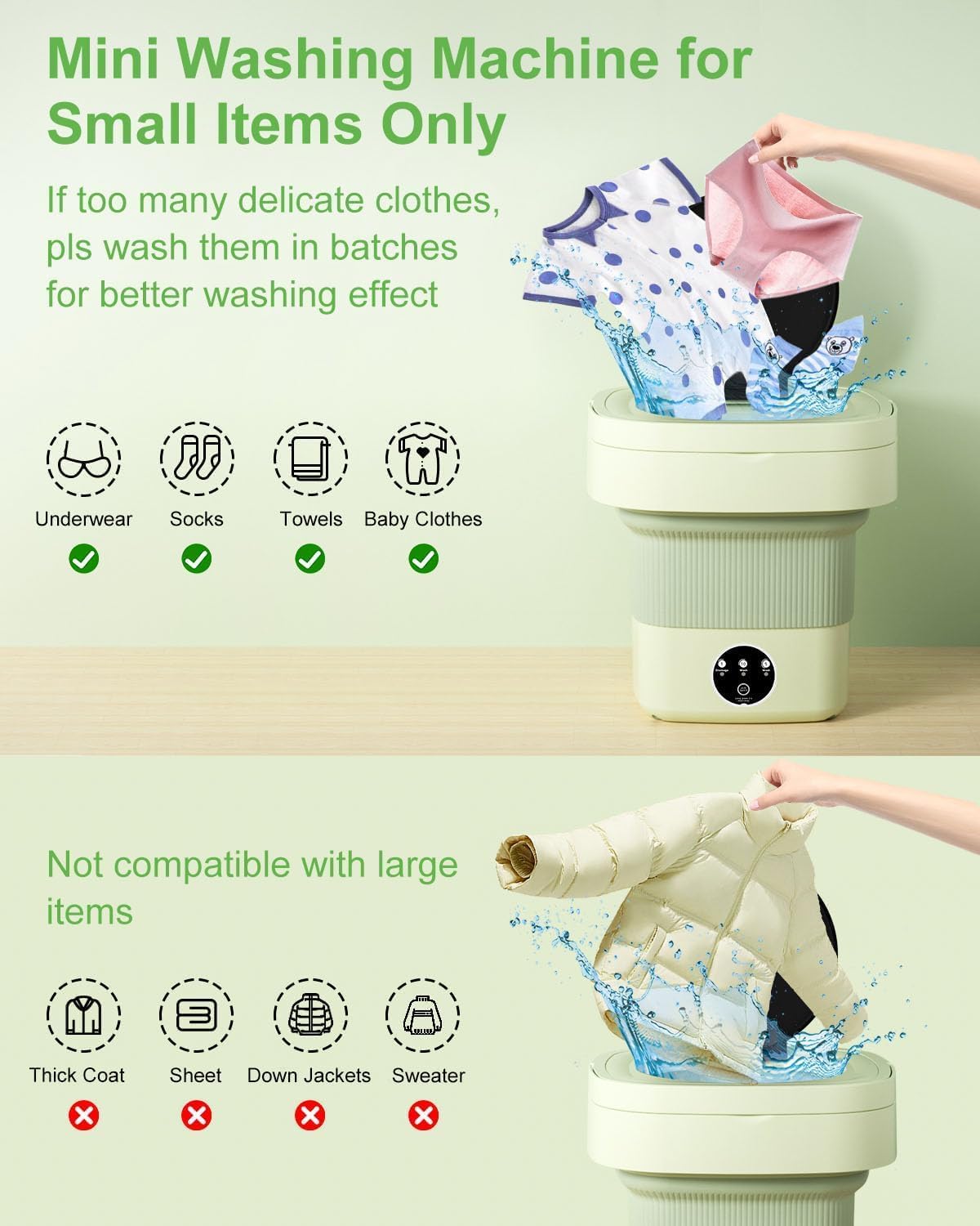 Portable Mini Washing Machine - Foldable